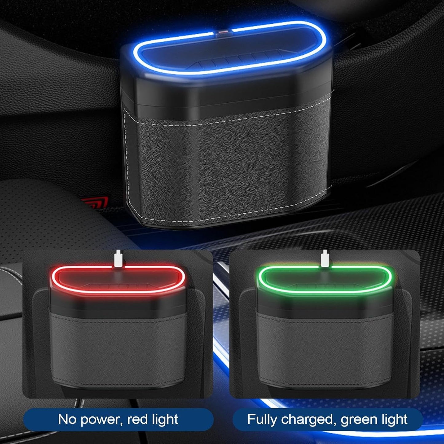 BowLift | Smell-Proof Car Trash Can with Touch Light – Lurevo