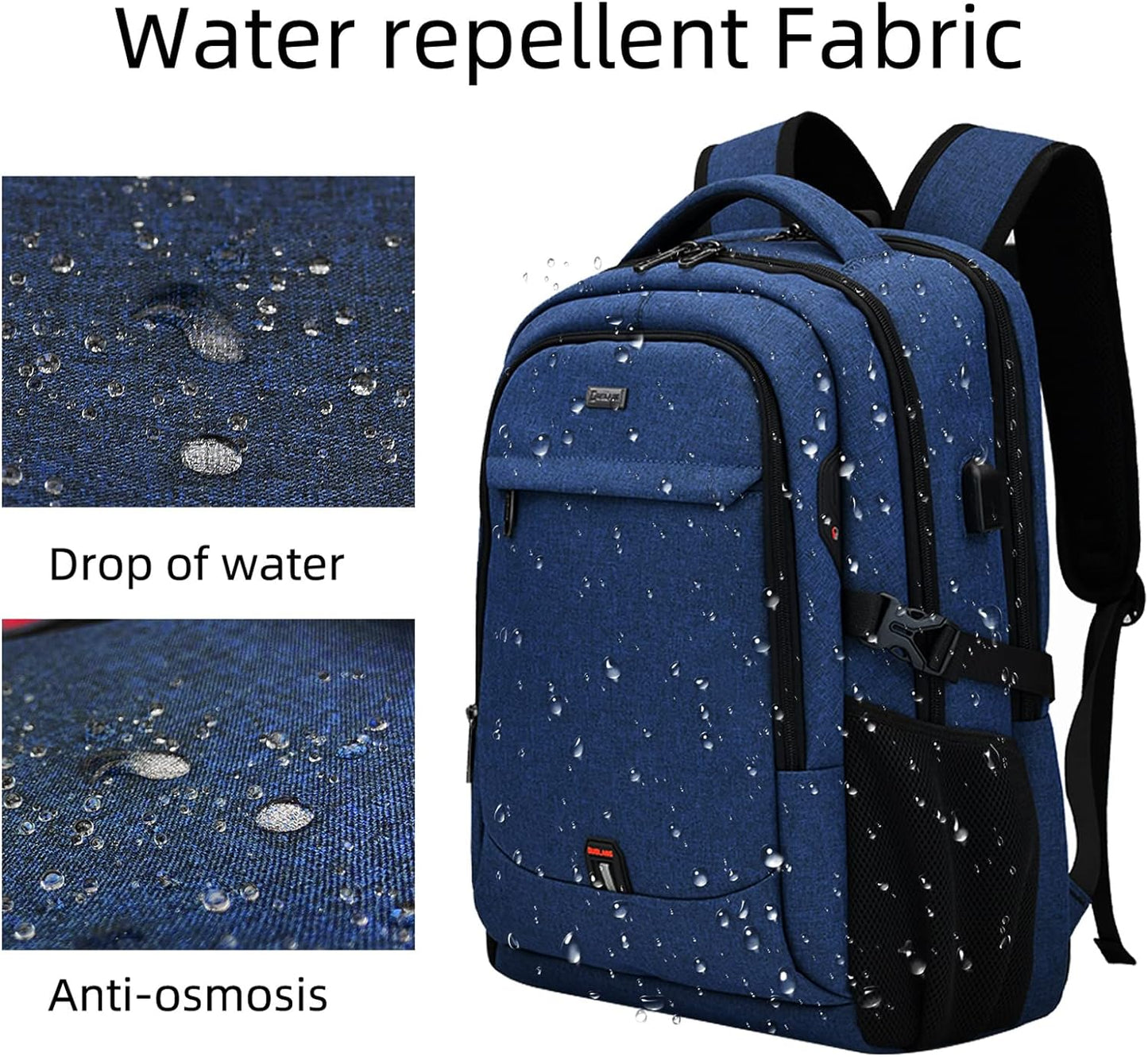 Water-Resistant Travel Laptop Backpack with USB Port & Organised Storage | Bowlift