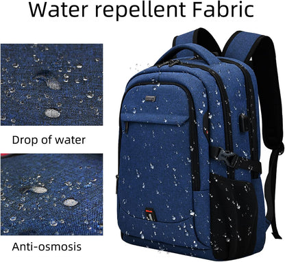 Water-Resistant Travel Laptop Backpack with USB Port & Organised Storage | Bowlift