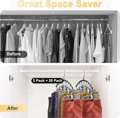 Leggings Organizer Hanger with Rubber Clips | Bowlift