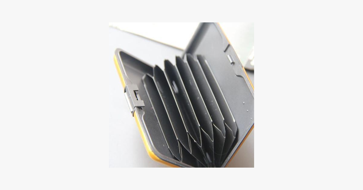 BowLift | Aluminium Metal Glossy Card Holder - Stylish Travel Wallet - Best Protection Against RFID Scanning