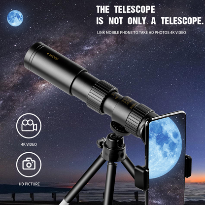 High-Performance Monocular Telescope | 10-300x Zoom | Night Vision | Waterproof | Compatible with Smartphone Adapter