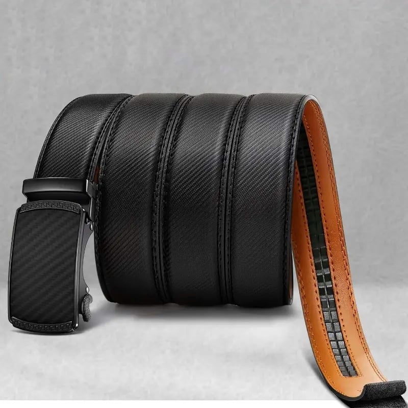 BowLift | Eptchn Leather Ratchet Belt With Adjustable Buckle CrackSlick