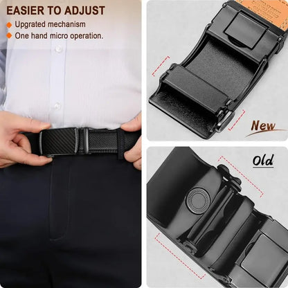 BowLift | Eptchn Leather Ratchet Belt With Adjustable Buckle CrackSlick