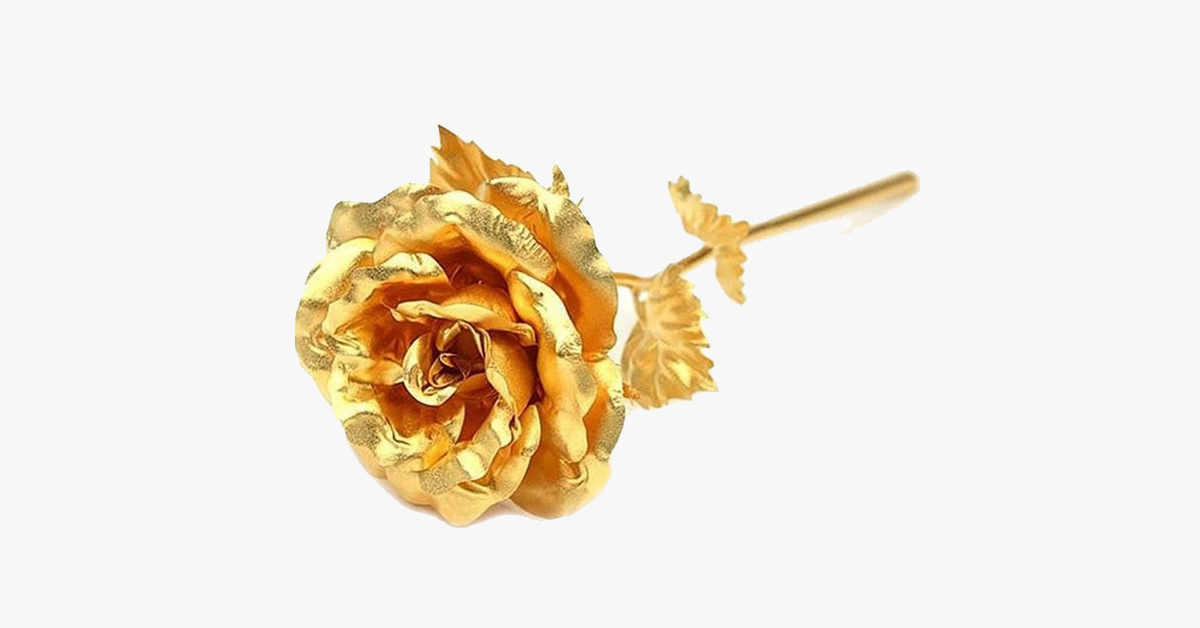 Real, 24 Karat gold-plated rose with gift box