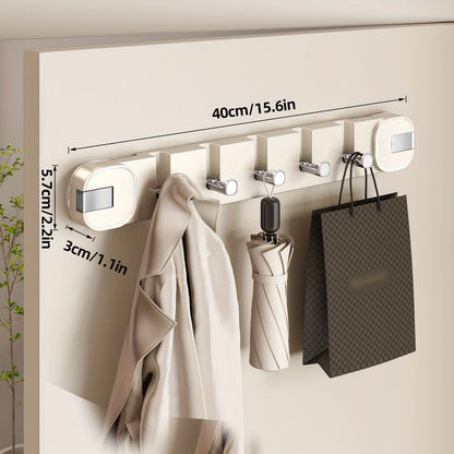 BowLift | Wall Hook Panel Without Drilling – OrganiserenPlus Hidden 5-Hook Rack