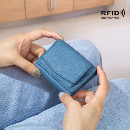 BowLift | RFID Blocking Wallet | Compact Leather Card Holder | Slim Travel Accessory for Men & Women