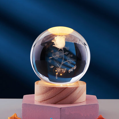 3D Crystal Ball Night Lamp