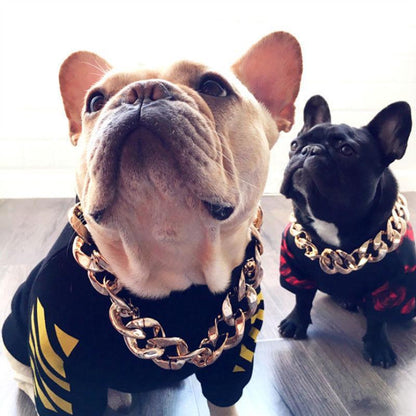 Pet Jewelry Thick Gold Chain Collar