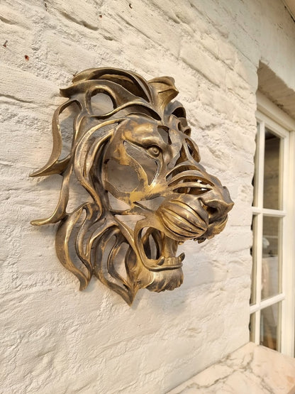 Skanto | Rare Find - Large Lion Head Wall Mounted Art Sculpture