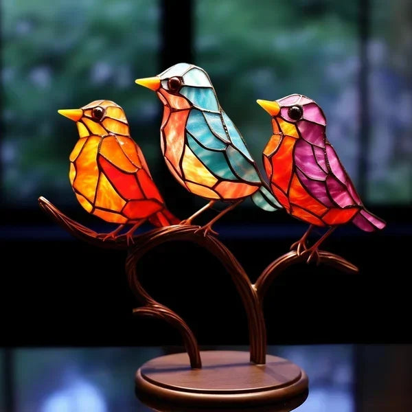 BowLift | Colored glass birds that will brighten your interior