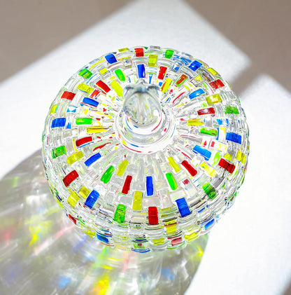 BowLift | Glass jar for candies – colorful patterns adding charm to any space
