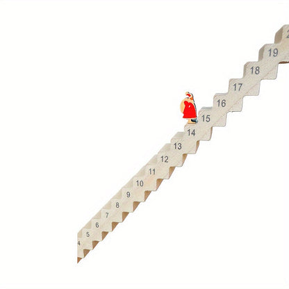 Skanto Skanto | Wooden Advent Calendar – 24-Day Countdown Ladder for Table Decoration