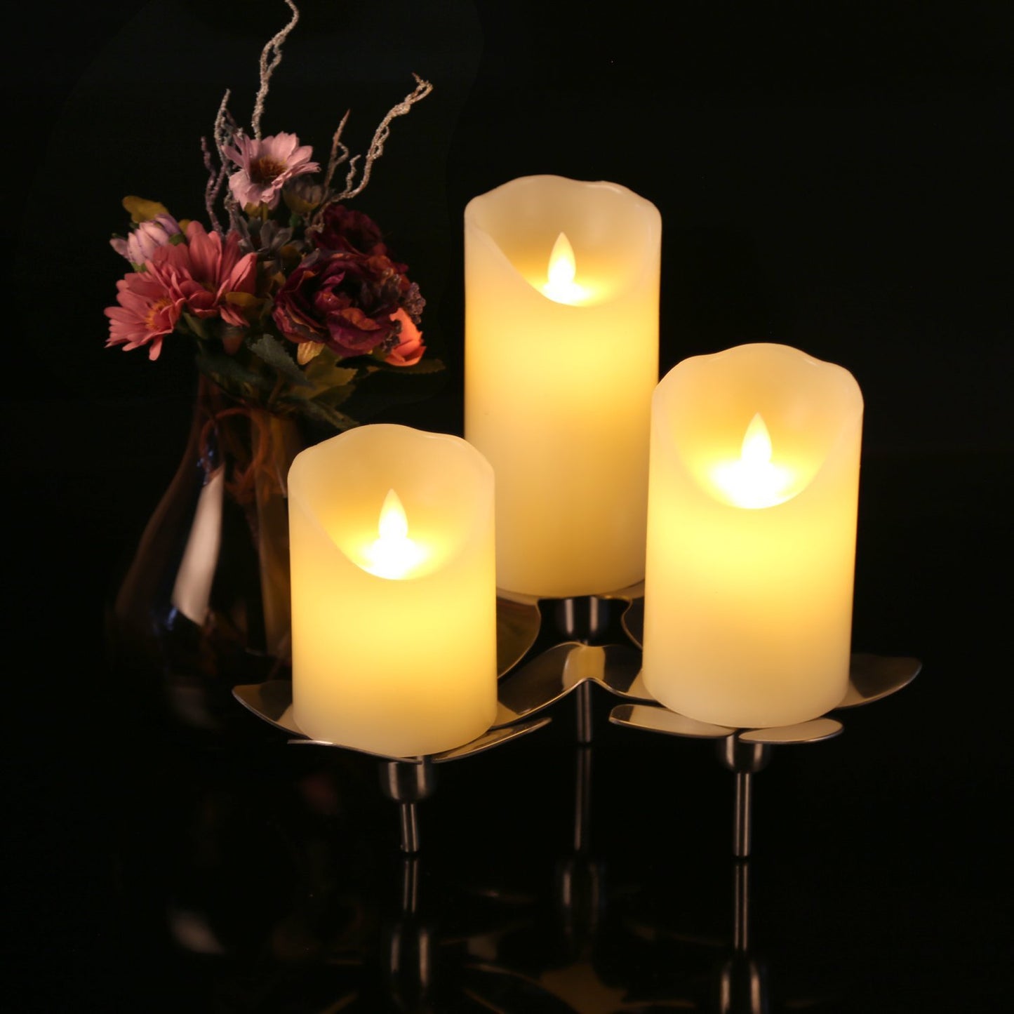 Realistic Flameless LED Pillar Candle Collection with Flickering Warm Glow and Dripping-Wax Edge Acalora
