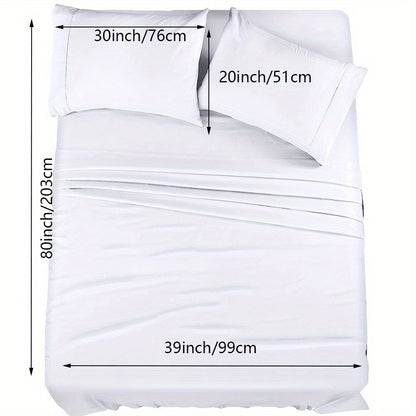 Skanto | 4/6 Pc Luxury Plush Fitted Sheet Set – Soft, Breathable, Color & Fade Resistant Bedding – Deep Pocket Flat Sheet, Fitted Sheet & 2/4 Pillowcases for Bedroom & Hotel Use