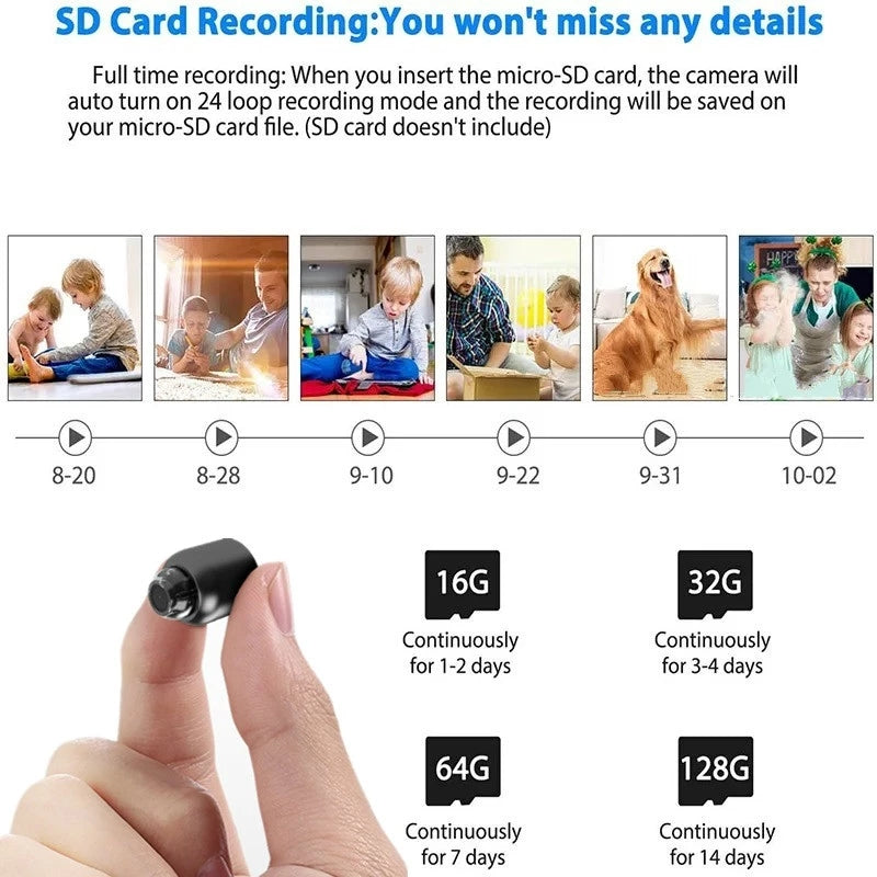 BowLift | Mini Wireless Spy Camera - Hidden CCTV, WiFi, Outdoor Security, Motion Detection