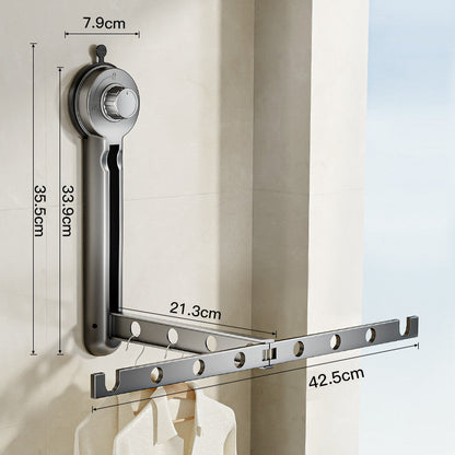 Skanto | Foldable Suction Cup Clothes Drying Rack for Windows