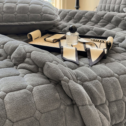 Skanto | Modern Soft Throw Blanket with Square Texture – Stylish Fluffy Bed and Sofa Cover