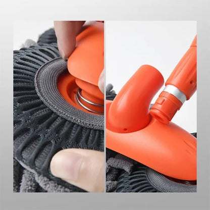 Retractable double-layered car wash brush