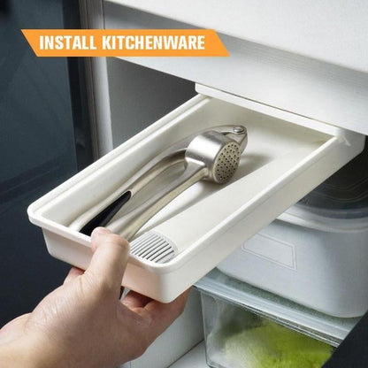 BowLift | Invisible drawer under the desk – Slim, hidden storage for workspace organization
