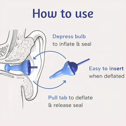 Kalsten | Reusable Inflatable Earplugs | Noise Cancelling & Waterproof | Medical Silicone | 35dB