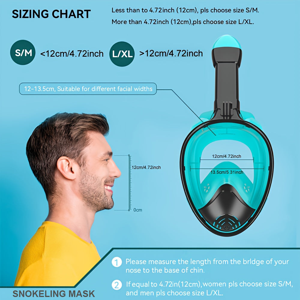 Full-face snorkel mask with 180° visibility | Bowlift