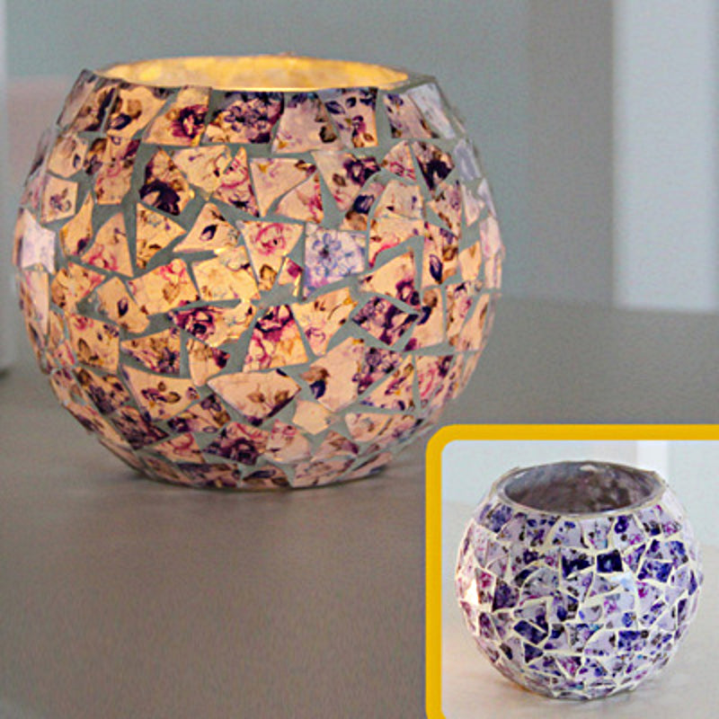 Brehn | European Retro Glass Mosaic Tealight Holder