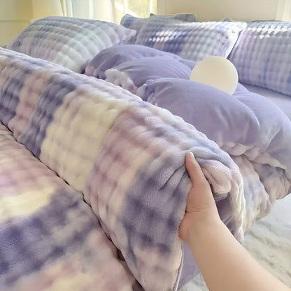 Cozy Plush Bedding Set – Warm and soft for Autumn & Winter | Reversible design in rabbit fur & milk velour | Karnz