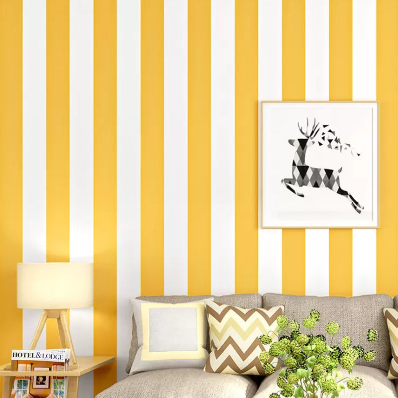 Karnz | Simple Wide Stripes Non-Adhesive Wallpaper for Coffee Rooms and Clothing Stores, 33-Foot x 20.5-Inch