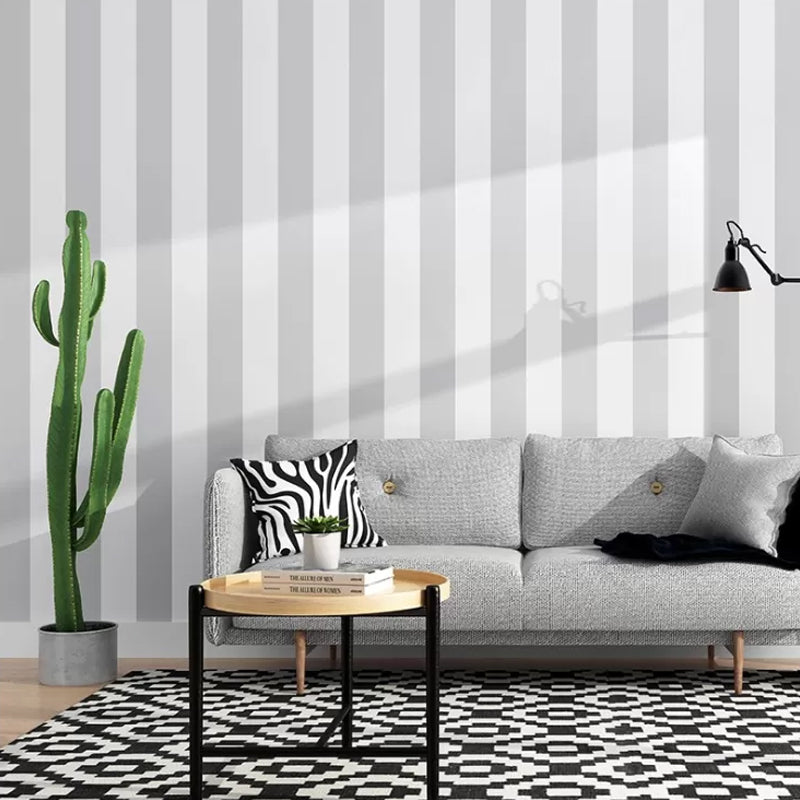Brehn | Simple wide stripes Non-adhesive wallpaper for coffee rooms and clothing stores, 33-foot x 20.5-inch