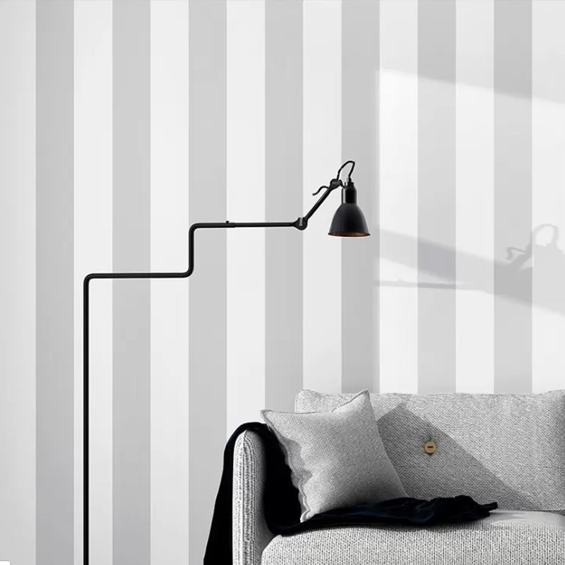 Karnz | Simple Wide Stripes Non-Adhesive Wallpaper for Coffee Rooms and Clothing Stores, 33-Foot x 20.5-Inch