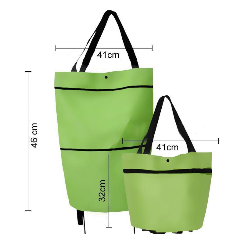Foldable shopping bag with wheels | Karnz