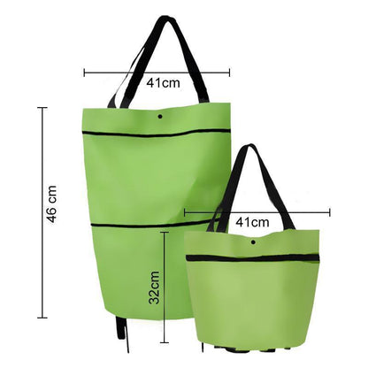 Foldable shopping bag with wheels | Brehn