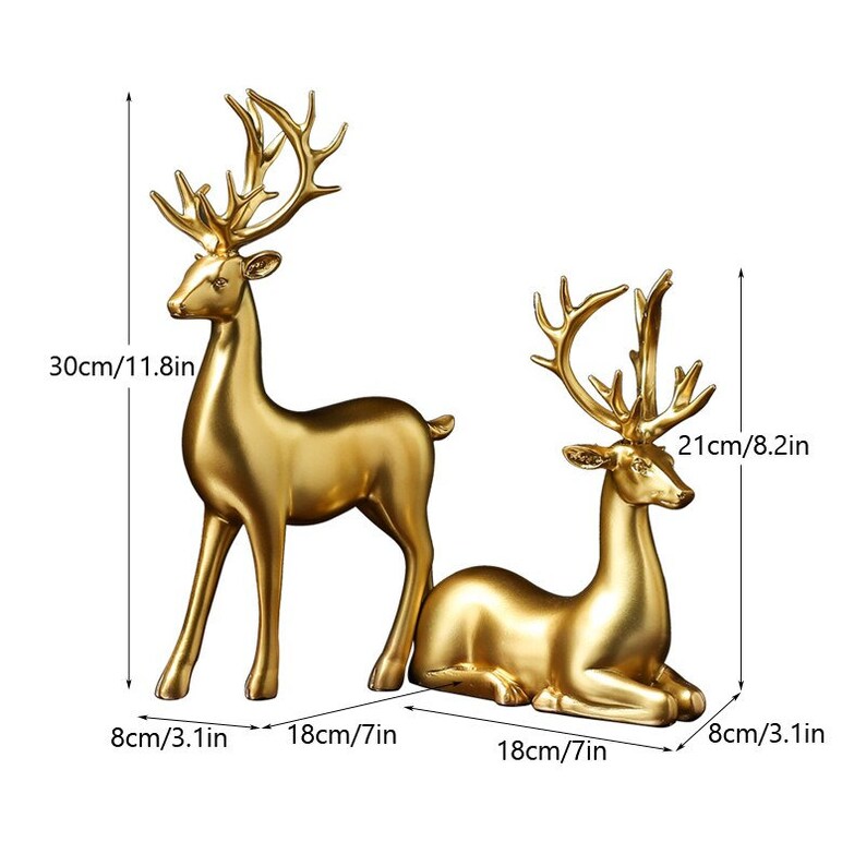 Skanto | Golden Deer Figurines