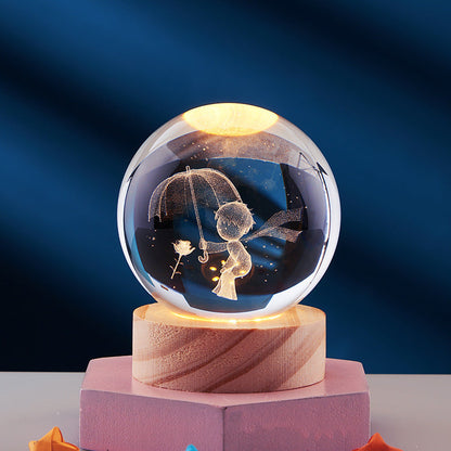 3D Crystal Ball Night Lamp