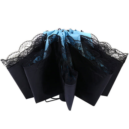 Women's sun umbrella with romantic butterfly design Bowlift