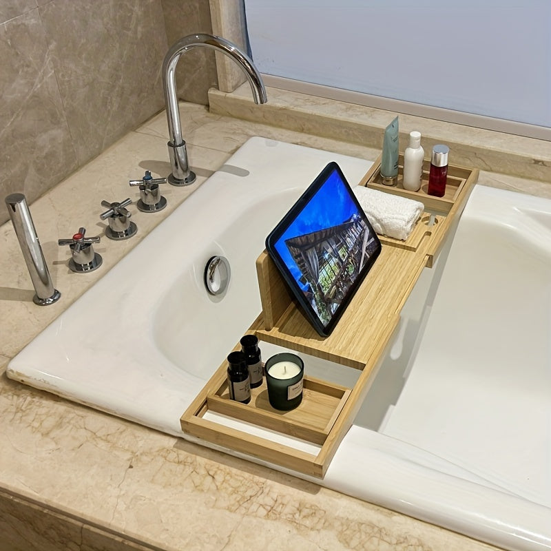 Skanto | Bamboo Bathtub Tray - For Ultimate Relaxation