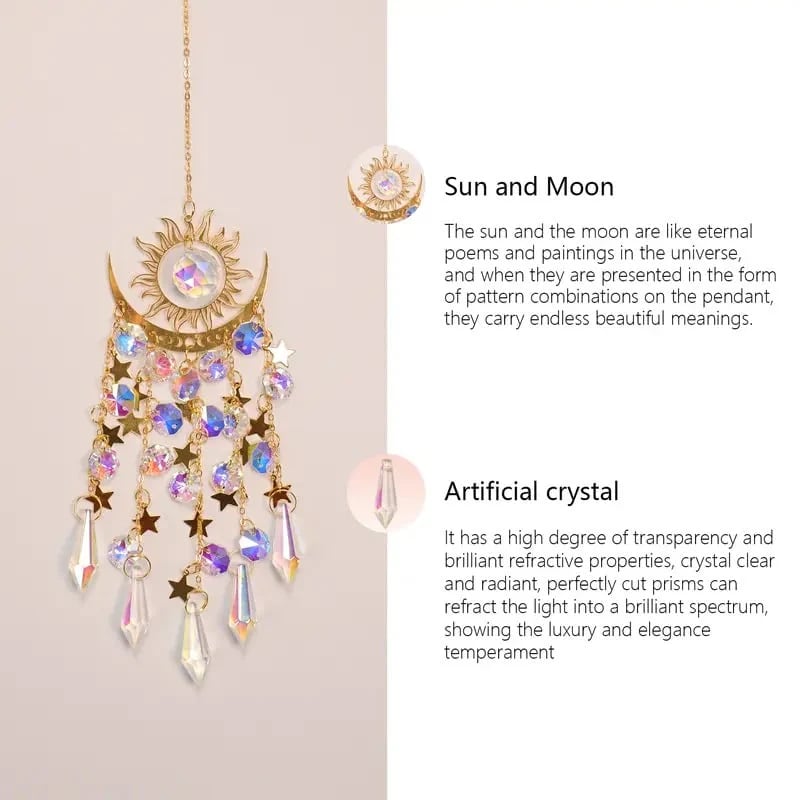 Skanto | Crystal Suncatcher, Indoor & Outdoor Decoration for Windows, Bedroom, Patio & Garden
