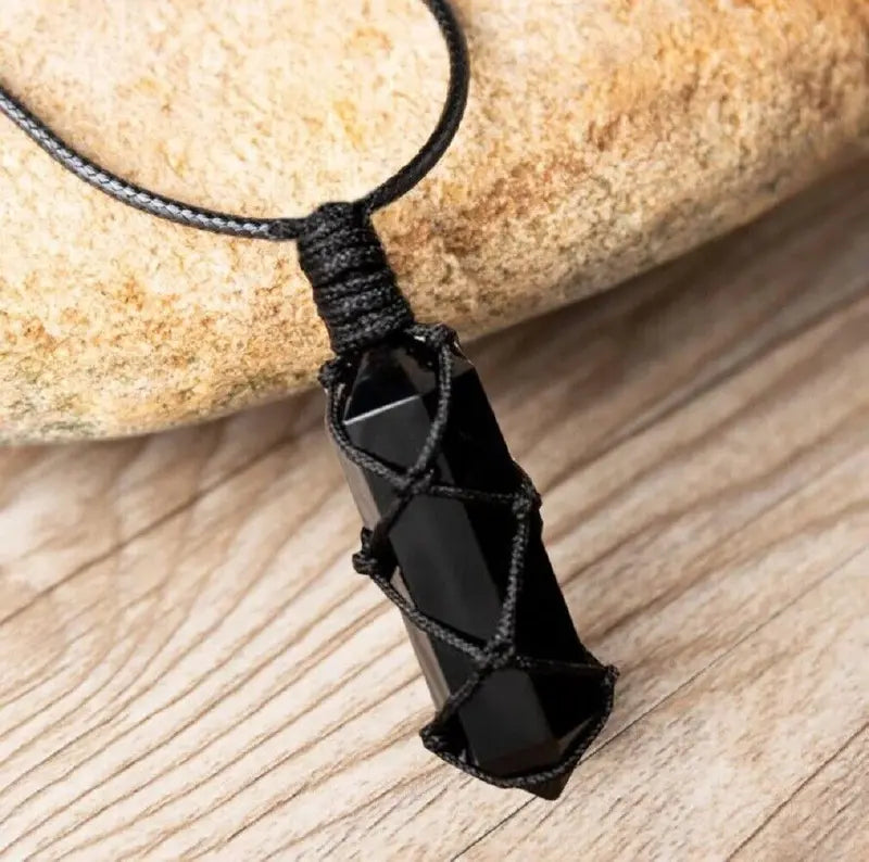 Skanto | Energetic Protection Obsidian Stone Necklace