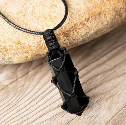 Skanto | Energetic Protection Obsidian Stone Necklace