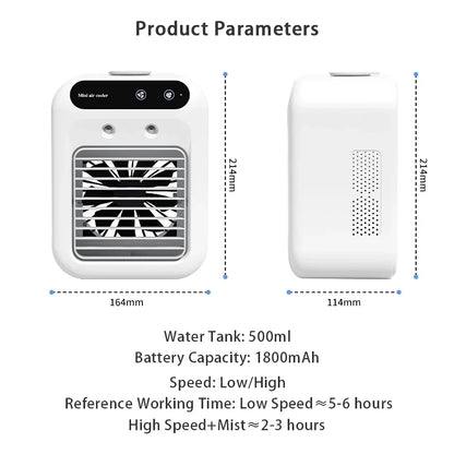 Portable Mini USB Air Cooler Fan with Rechargeable Humidifier | Skanto