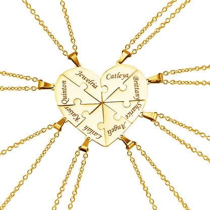 BowLift | Personalized Family Heart Puzzle Necklace