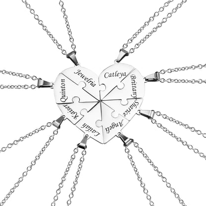 BowLift | Personalized Family Heart Puzzle Necklace