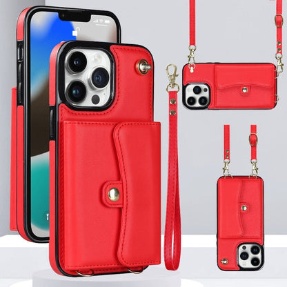 Leather shoulder bag with tote bag and lanyard for the iPhone