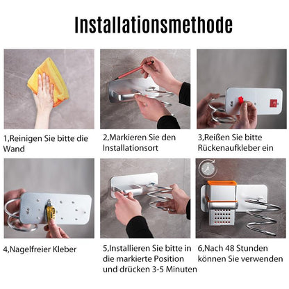 Skanto | Aluminum Multifunctional Hair Dryer Holder