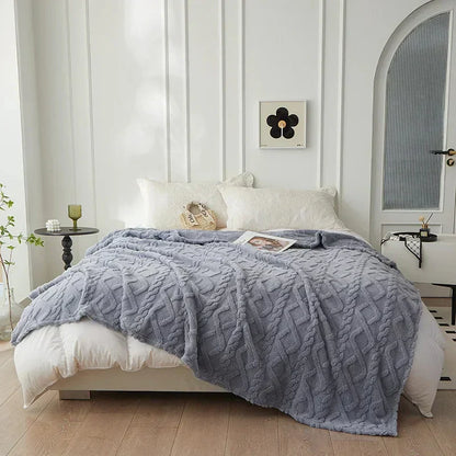 Kalsten | Luxury Faux Lambswool Polyester Blanket for Bedroom