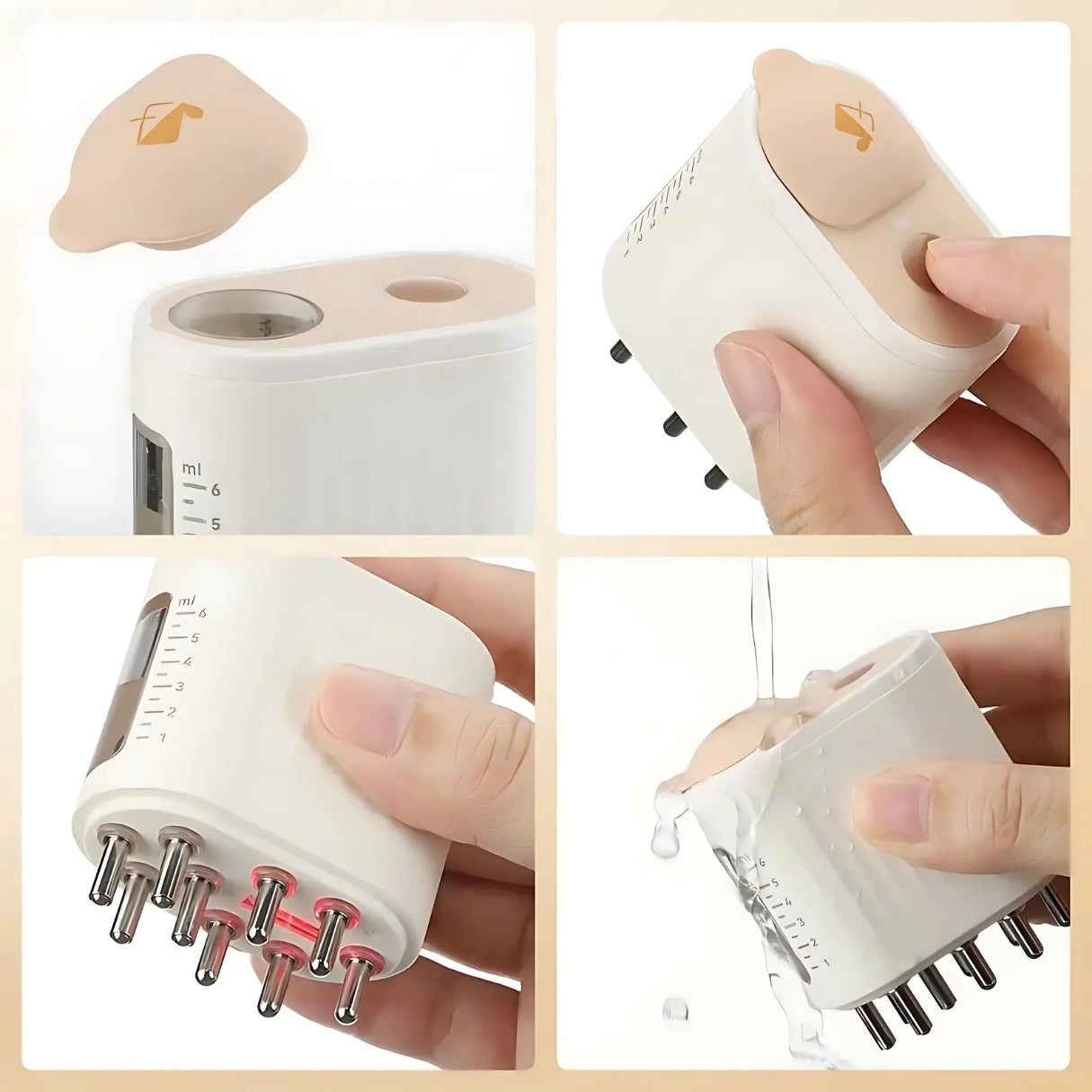 HairVibe Electric Scalp Massager | Improved Blood Circulation – Stress Relief to Promote Hair Growth and Scalp Health Bowlift