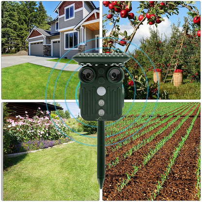 BowLift | Ultrasonic Solar Deer Repeller | 5 Adjustable Modes. Waterproof & Eco-Friendly for Home Gardens and Yards