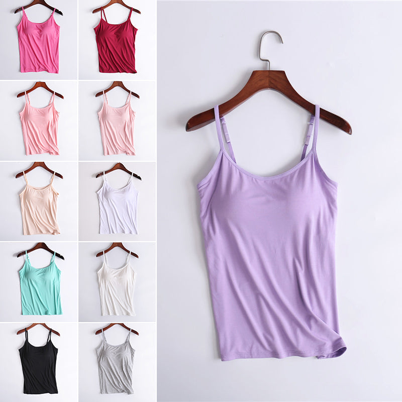 Tank top with integrated bra