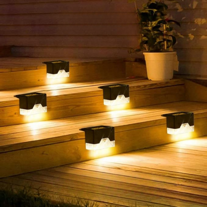 BowLift | Self-Adhesive Solar Outdoor Lights – Waterproof Wall-Mounted LED Step Lamps for Gardens, Patios & Pathways